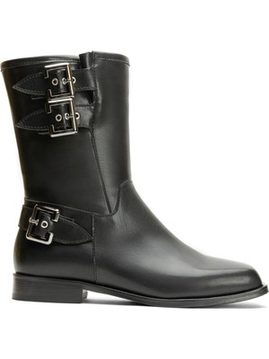 Emienza Arıa Vegan Deri Toka Aksesuar Detaylı Bayan Bot