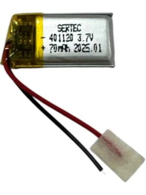 Sertec 401120 3.7V 70 Mah Li-Polymer Pil (DEVRELI/1.5A)