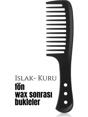 Turk Bukleli Saç Fön Wax Sonrası Tarak Karbon Nano Absolute Professional