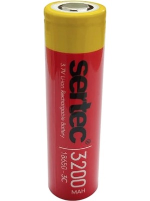 Sertec 18650 3.7V 3200 Mah 3c Li-Ion Şarjlı Pil