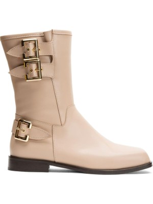 Emienza Arıa Vegan Deri Toka Aksesuar Detaylı Bayan Bot