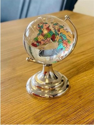 Mini Dünya Küresi 7cm, Dekoratif ve Şık Masa Süsü