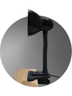 Feyza Design Şık Kıskaçlı Siyah Masa Lambası, Modern ve Kullanışlı Aydınlatma