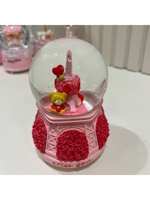 Sevgili Güllü Ayıcıklı Işıklı Müzikli Paris Eyfel Kulesi Kar Küresi