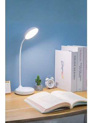 Feyza Design Şarjlı Dokunmatik 20 LED Çalışma ve Okuma Masa Lambası, Esnek ve Kullanışlı