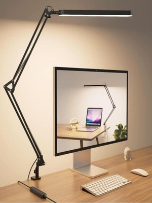 Feyza Design Katlanabilir LED Masa Lambası, Okuma ve Çalışma Işığı, Taşınabilir