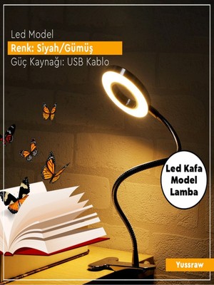 Feyza Design Çok Fonksiyonlu Akrobat Masa Lambası, Şiddet Ayarlı, 3 Renk Işığı