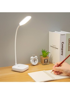 Feyza Design Kablosuz Şarjlı Dokunmatik LED Masa Lambası, Renkli ve Dimmer Ayarlı