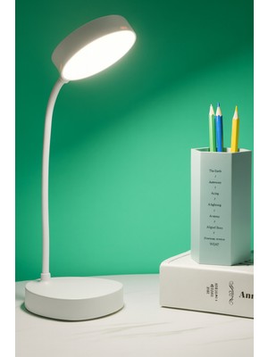 Feyza Design Dokunmatik Şarjlı Masa Lambası, Dimlenebilir Beyaz Işık, Modern Tasarım