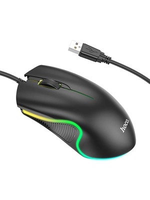 Hoco GM19 Rgb LED Işıklı Kablolu Optik MOUSE-(5775)