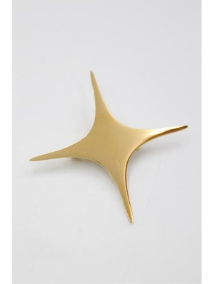 ModaSize Çelik Yıldız Broş - Altın