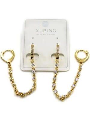 ModaSize Zincir Küpe - Altın