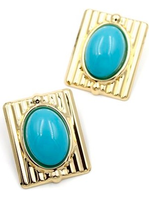 ModaSize Incili Küpe - Turkuaz