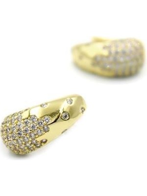 ModaSize Damla Taşlı Küpe - Altın