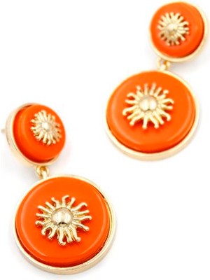 ModaSize Güneş Küpe - Turuncu