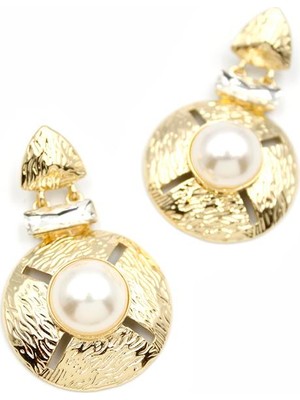 ModaSize Metal Küpe - Altın