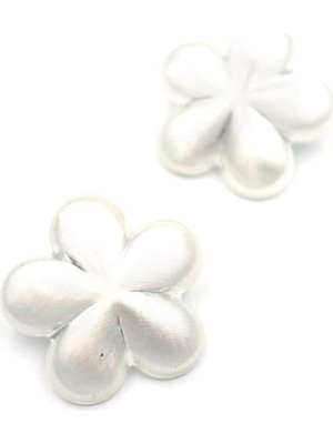 ModaSize Metal Çiçek Küpe - Gümüş
