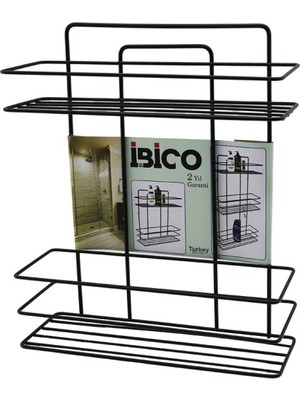 Ayder Timya SİYAH  2 KATLI - DİKDÖRTGEN   METAL  BANYO KÖŞELİK - DUŞKABİN RAF - ŞAMPUANLIK (Timya/Go1395)  202687