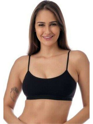 ModaSize Pedli Ip Askılı Siyah Büstiyer
