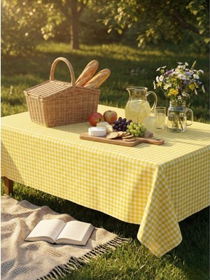 Komana Art Piti Kareli (Pötikare) Sofra Bezi, Masa Örtüsü, Piknik Örtüsü, Çok Amaçlı Örtü