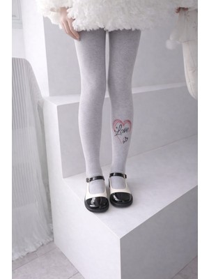 Gigi Giyim Love Detaylı Termal Kız Çocuk Külotlu Çorap