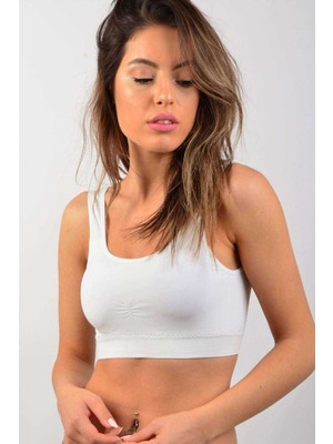 ModaSize Elite Life Sünger Destekli Kadın Beyaz Büstiyer 772