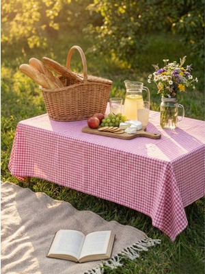 Komana Art Piti Kareli (Pötikare) Sofra Bezi, Masa Örtüsü, Piknik Örtüsü, Çok Amaçlı Örtü