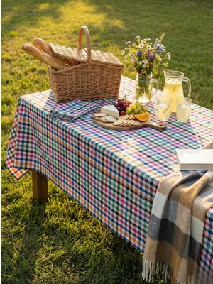 Komana Art Piti Kareli (Pötikare) Sofra Bezi, Masa Örtüsü, Piknik Örtüsü, Çok Amaçlı Örtü