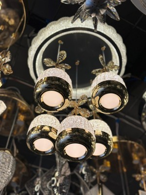 Yeni Model 5 Sarkıt Lüx LED Avize 3 Işık Seçeneği