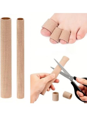Sanal Trend 15 Cm 2.5 ve 1.5 Cm Çapında El Ayak Parmak Koruyucu Teo Kumaş Kaplı Jel Silikon Tüp Kemik Koruyucu