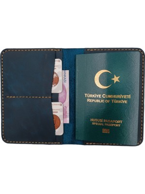 Minimalim Leather Craft Pasaport & Seyahat Cüzdan Kılıfı Hakiki Deri El Yapımı
