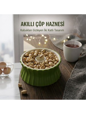Bgom 2'si 1 Arada Pratik Kuruyemiş Tabağı: Çöp Hazneli Akıllı Tasarım