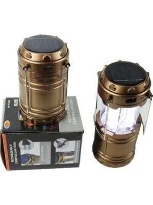 Go İthalat Avcı Feneri Kamp Lambası Şarjlı USB Girişi Solar (784)