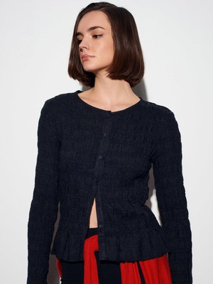 Dilvin 50926 Düğmeli Gipeli Top-K.antrasit