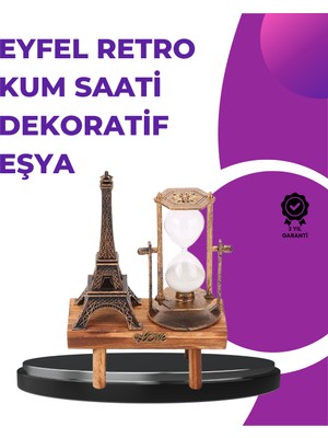 Eilo Luxe Ev Ofis ve Kafeler Için Retro Ahşap Kum Saati Dekorasyonu - AA002C-67WB11