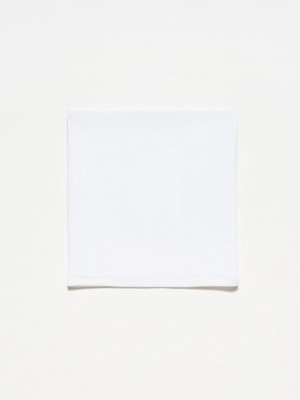 Dilvin Kolsuz Crop Top Beyaz Asimetrik Yaka Triko Günlük Rahat Kullanım 40 Beden