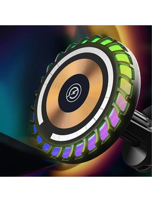 Eilo Luxe Ally W06 Magsafe Rgb 15W Kablosuz Hızlı Şarj Cihazı ve Araç Içi Telefon Tutuc - AA002C-67C0Y