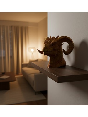 Eilo Luxe Dekoratif Gold Ejderha Heykeli Koleksiyonluk Fantastik Tasarım - AA002C-67R8D5