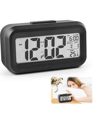 Eilo Luxe Dijital Işıklı Alarmlı Çalışma Masası Ekran Pilli Çalar Saat - AA002C-67V3I9