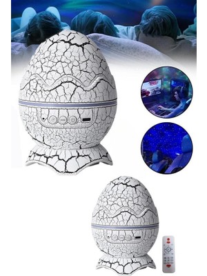 Eilo Luxe Yumurta Görünümlü Masa ve Gece Lambası Renk Değiştirebilen Projektör - AA002C-67U2G5