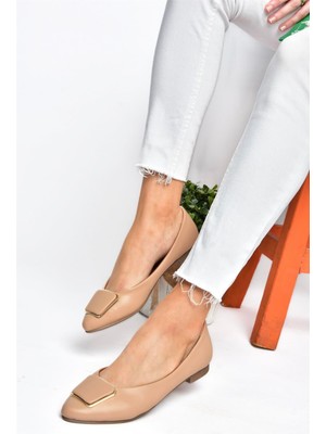 Fox Shoes P726776309 Ten Toka Aksesuarlı Kadın Babet