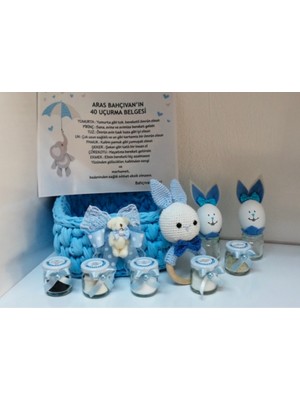 Tanin Puset Kırk Uçurma Sepeti Yenidoğan Hediye Sepeti