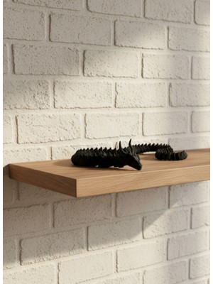 Eilo Luxe Siyah Hareketli Ejderha Figürü Esnek Gövdeli Dekoratif Tasarım 60 cm - AA002C-67S3G4