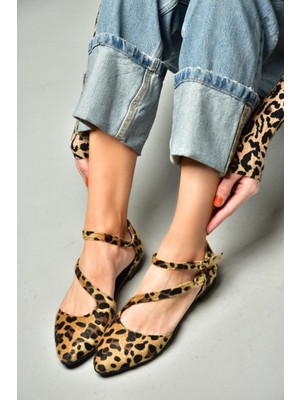 Fox Shoes Leopar Kadın Babet D726016902