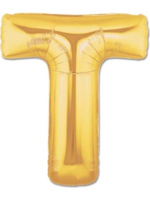 Ayder Timya T Harf Folyo Balon Altın Renk  40 inç (Timya/Go1395)  203066
