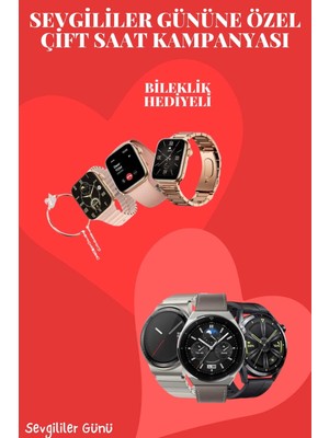 Eilo Luxe Sevgiliye Özel Yeni Nesil Akıllı Saat Çiftlere Özel Kampanya Çift Saatleri - AA002C-67X7I5