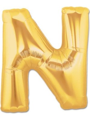 Ayder Timya N Harf Folyo Balon Altın Renk  40 inç (Timya/Go1395)  203069
