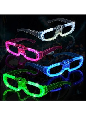 Ayder Timya Beyaz LED Işıklı Parti Gözlüğü 3 Modlu – Glow - Gece Eğlence Gözlüğü (Timya/Go1395)  203189