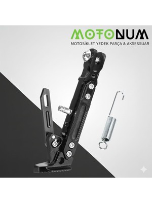 Motonum Benda Chinchilla 500 Yükseklik Ayarlı Metal Yan Sehpa-Siyah DETAYLI-AYK1170