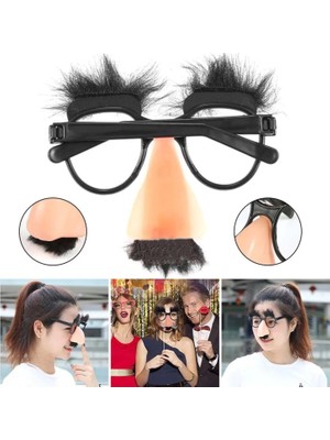 Ayder Timya Eğlenceli Kılık Değiştirme Kaş Bıyık Mizah Gözlüğü 9x13 cm (Timya/Go1395)  203196